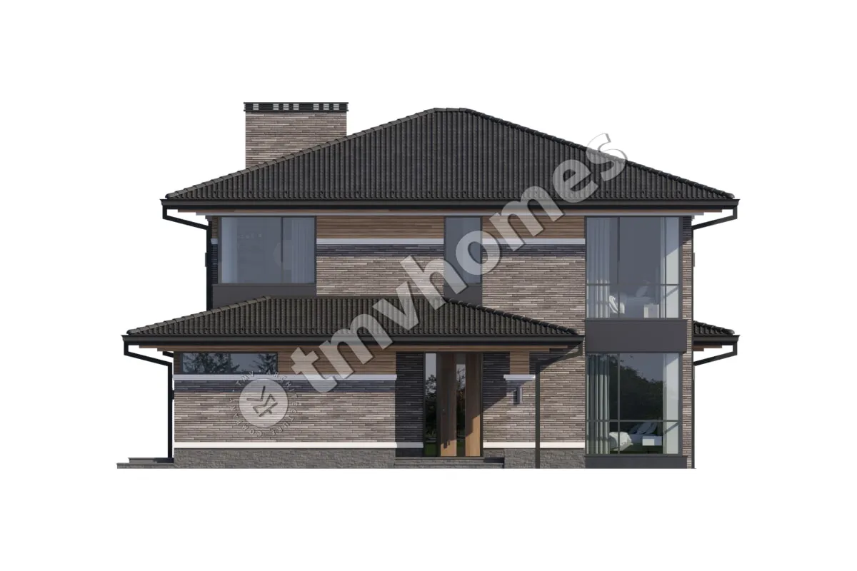 Projekt domu jednorodzinnego o pow. 246 m²: Piętrowy, 4 Sypialnie, 3 Łazienki, Otwarta kuchnia