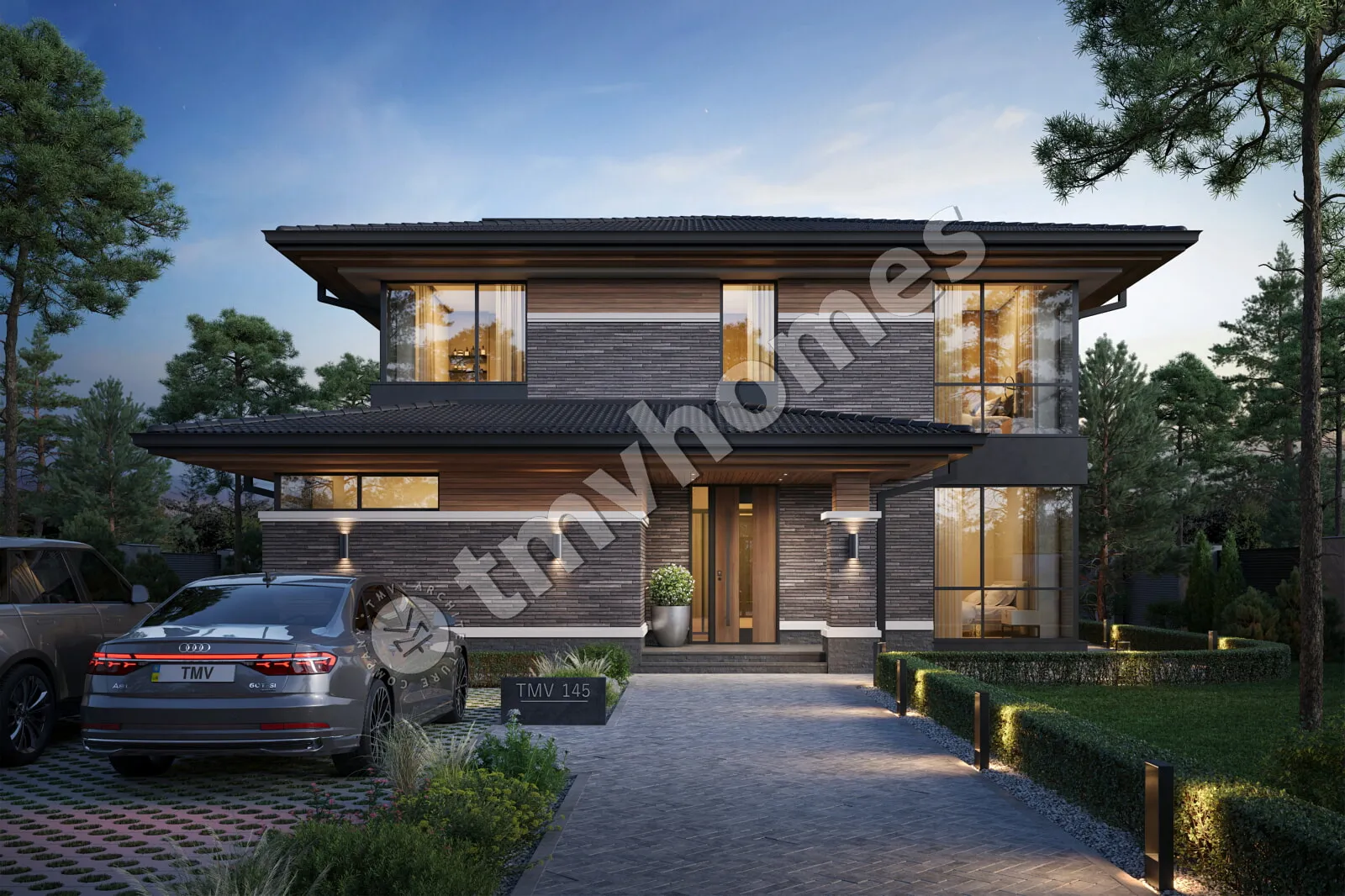 Projekt domu jednorodzinnego o pow. 246 m²: Piętrowy, 4 Sypialnie, 3 Łazienki, Otwarta kuchnia