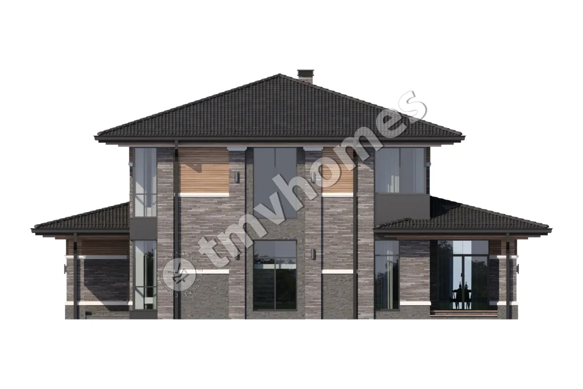 Projekt domu jednorodzinnego o pow. 246 m²: Piętrowy, 4 Sypialnie, 3 Łazienki, Otwarta kuchnia