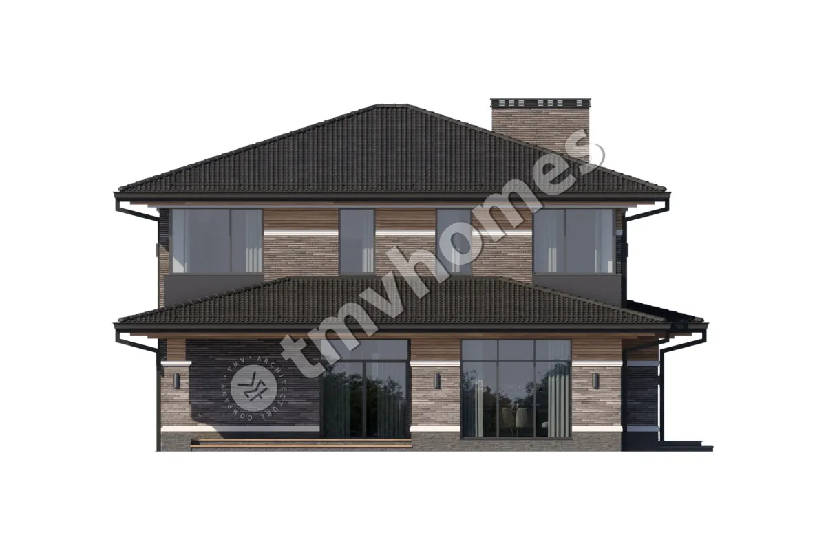 Projekt domu jednorodzinnego o pow. 246 m²: Piętrowy, 4 Sypialnie, 3 Łazienki, Otwarta kuchnia