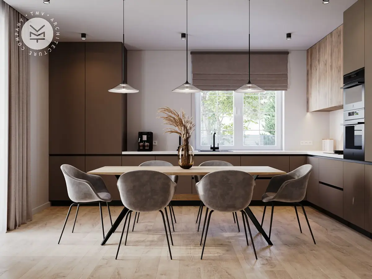 Projekt domu jednorodzinnego o pow. 181 m²: Piętrowy, 4 Sypialnie, 3 Łazienki, Otwarta kuchnia