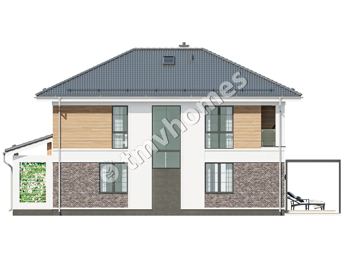 Projekt domu jednorodzinnego o pow. 181 m²: Piętrowy, 4 Sypialnie, 3 Łazienki, Otwarta kuchnia
