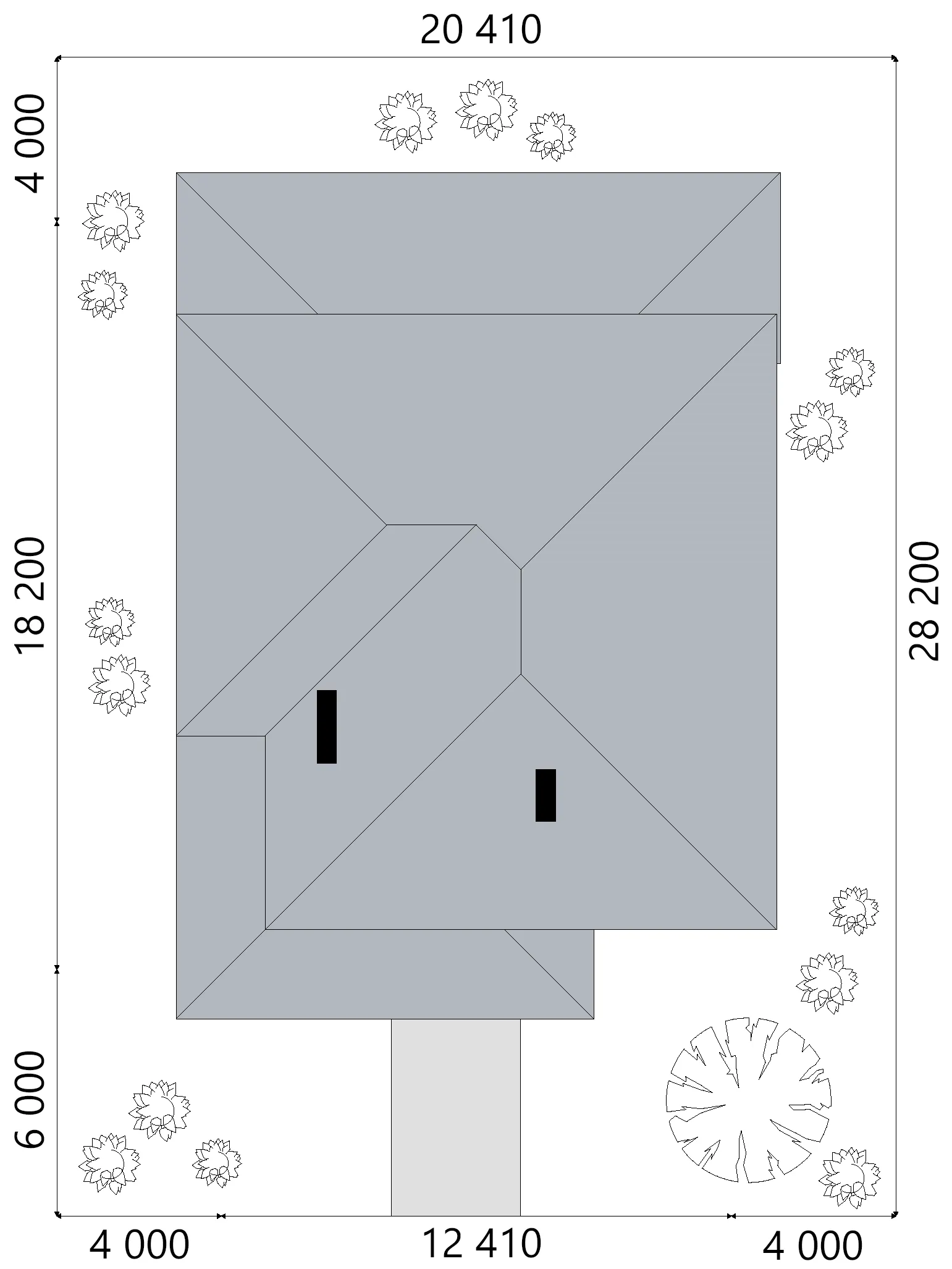 Projekt domu jednorodzinnego o pow. 256 m²: Piętrowy, 4 Sypialnie, Gabinet, 3 Łazienki, Otwarta kuchnia
