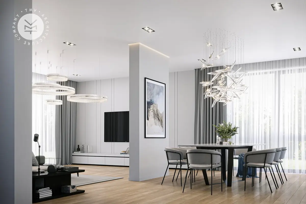 Projekt domu jednorodzinnego o pow. 256 m²: Piętrowy, 4 Sypialnie, Gabinet, 3 Łazienki, Otwarta kuchnia