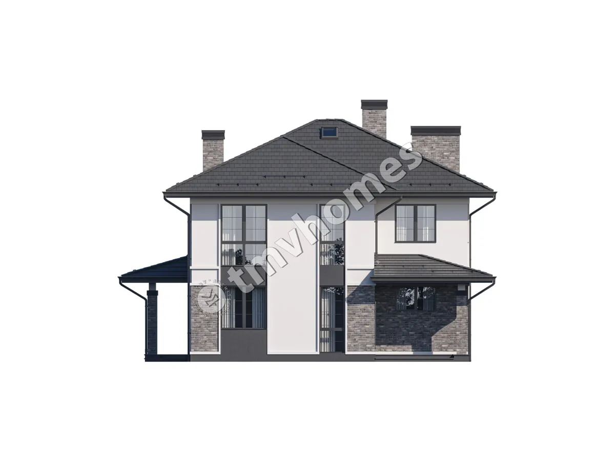 Projekt domu jednorodzinnego o pow. 198 m²: Piętrowy, 4 Sypialnie, 3 Łazienki, Otwarta kuchnia