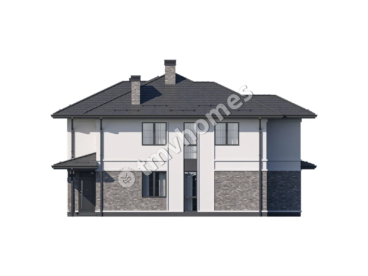 Projekt domu jednorodzinnego o pow. 198 m²: Piętrowy, 4 Sypialnie, 3 Łazienki, Otwarta kuchnia