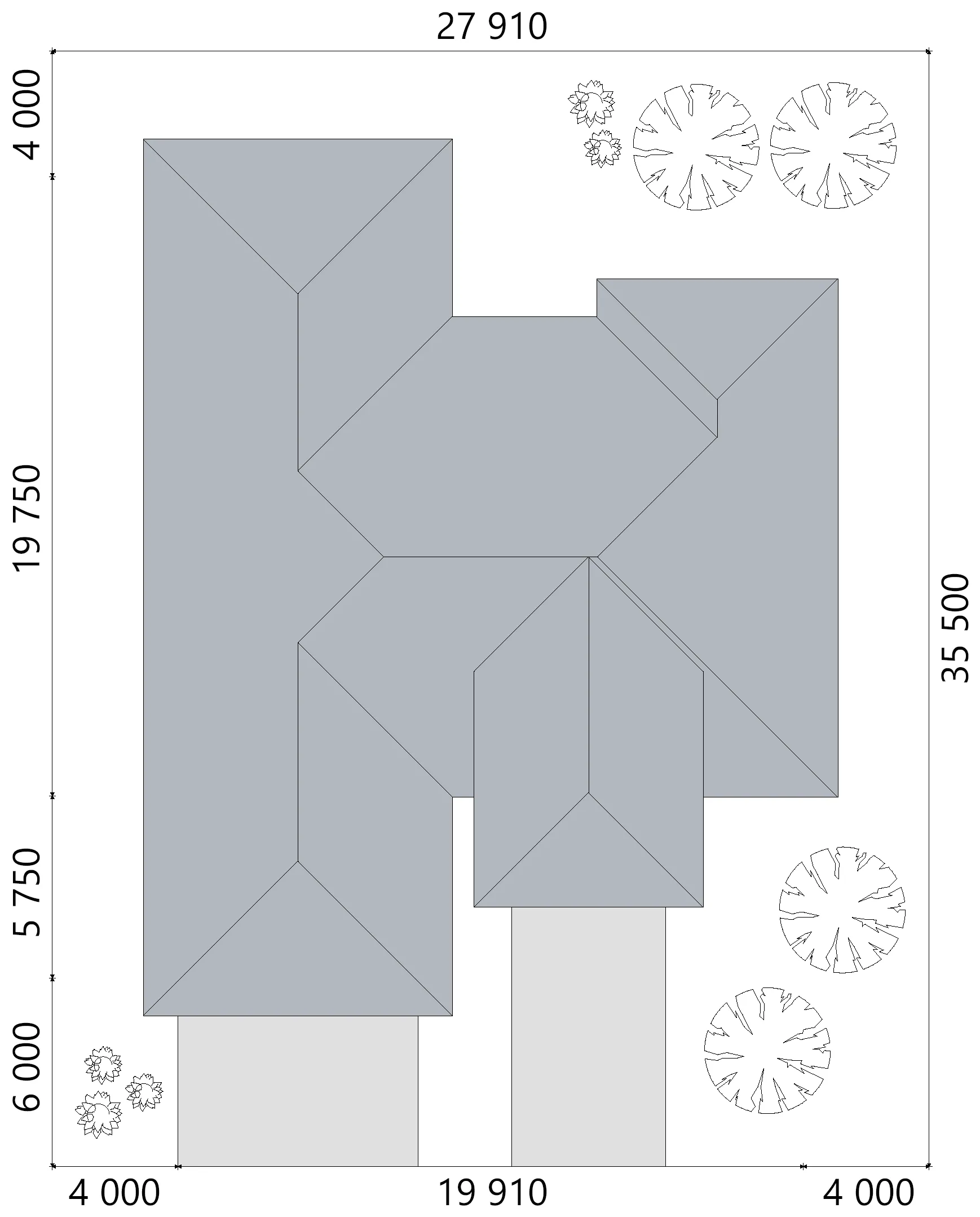 Projekt domu jednorodzinnego o pow. 216 m²: Parterowy, 3 Sypialnie, 3 Łazienki, Otwarta kuchnia, Wiata