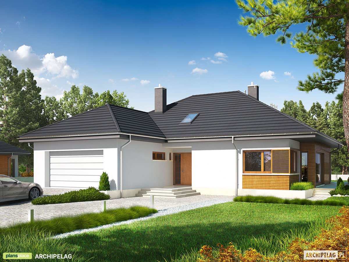 Projekt domu parterowego z poddaszem do adaptacji