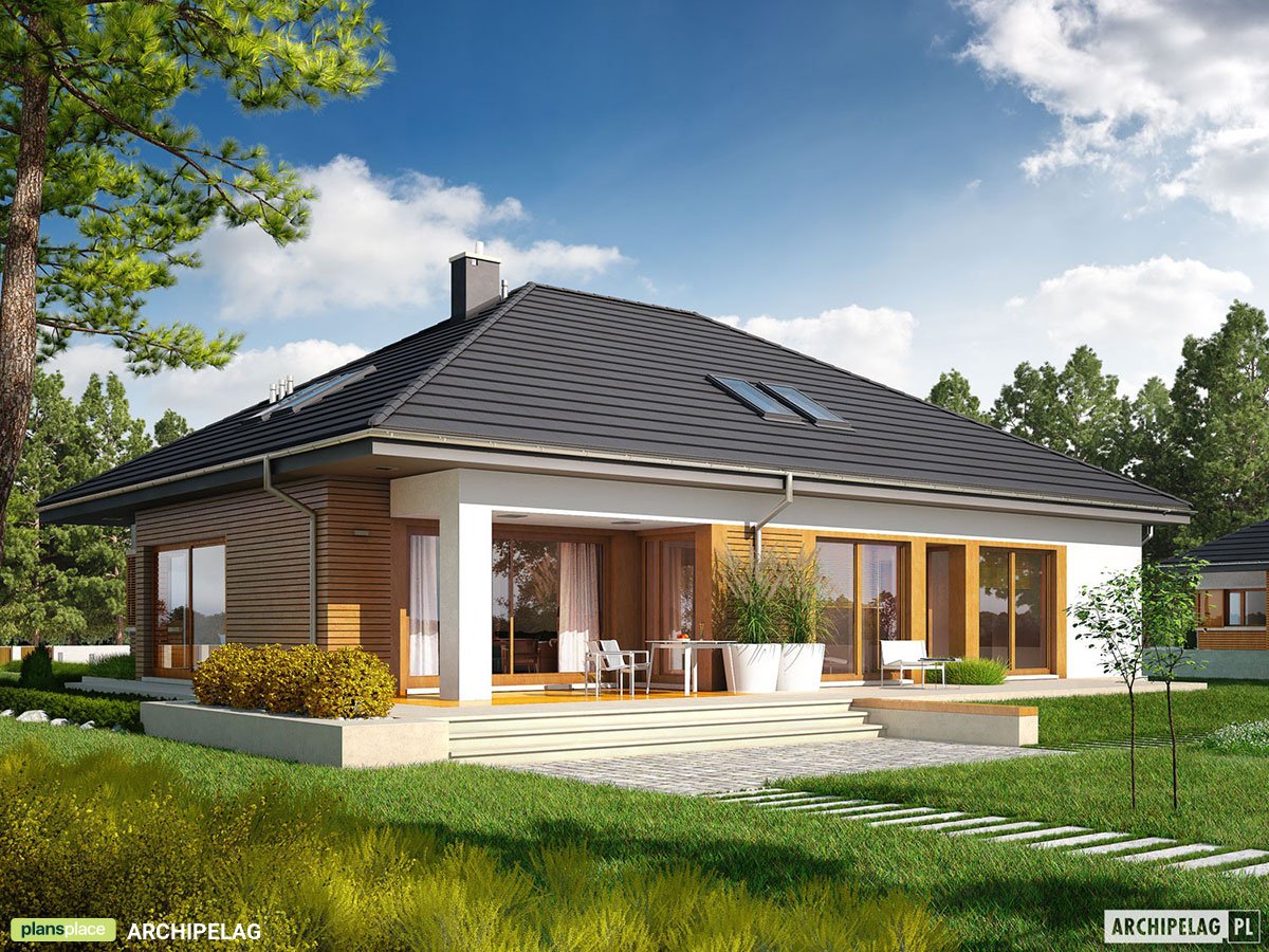 Projekt domu parterowego z poddaszem do adaptacji