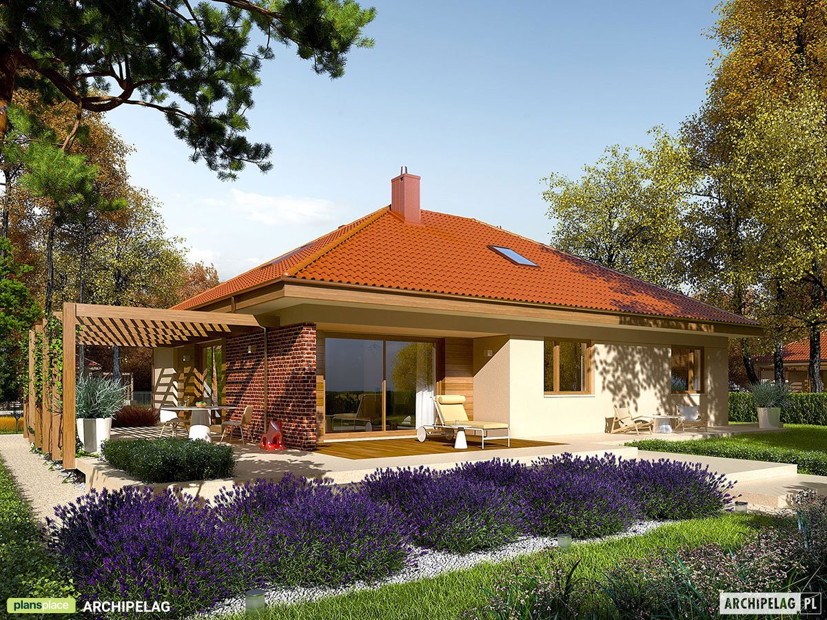 Projekt domu ze strychem do adaptacji, 2 pokojami i garażem