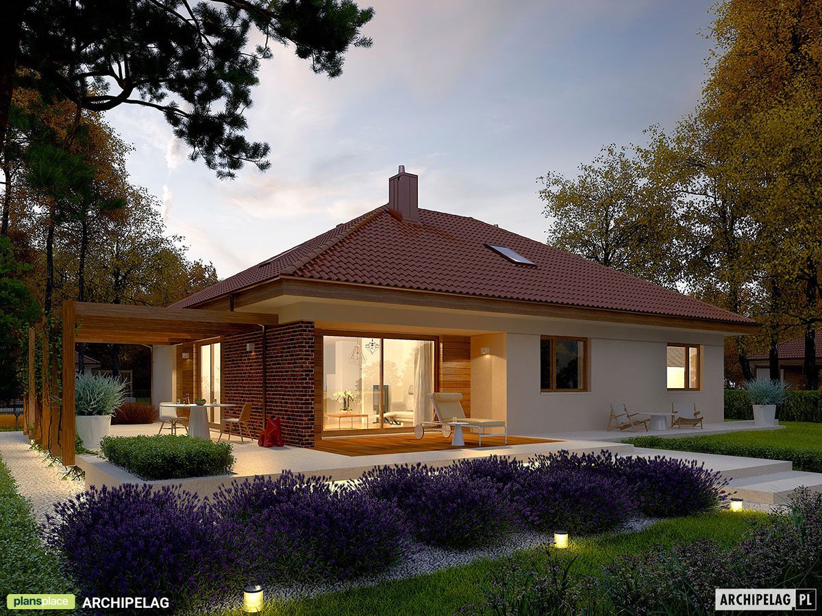 Projekt domu ze strychem do adaptacji, 2 pokojami i garażem