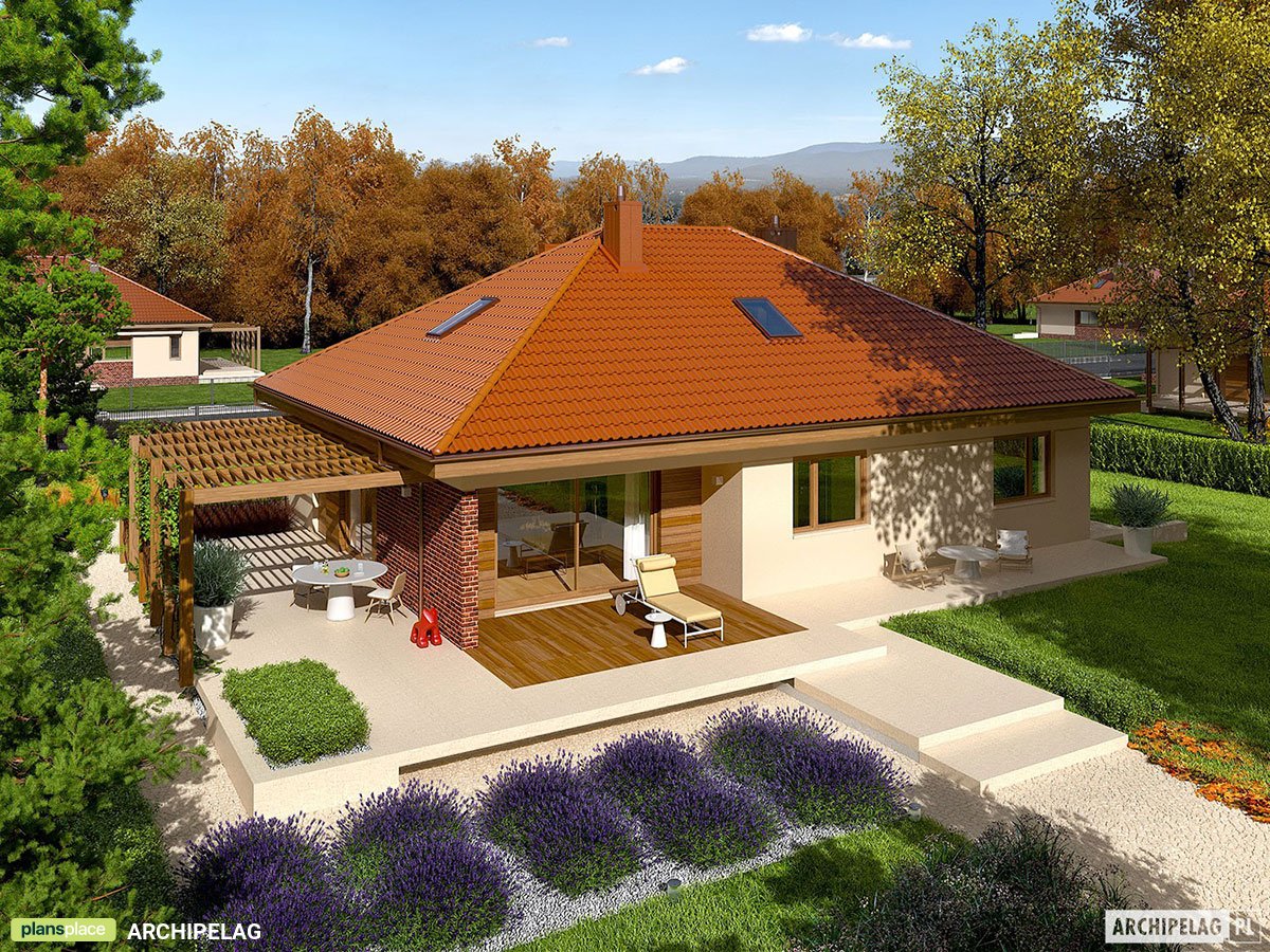 Projekt domu ze strychem do adaptacji, 2 pokojami i garażem