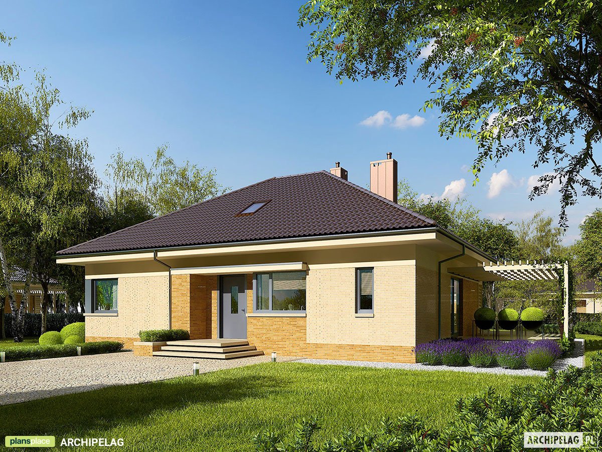 Projekt domu parterowego ze strychem do adaptacji bez garażu