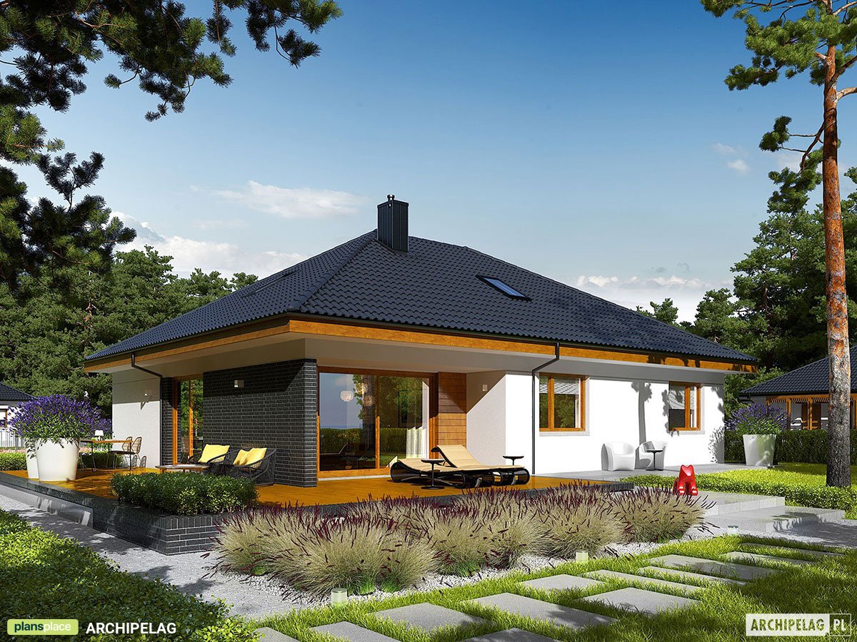 Projekt domu z poddaszem do adaptacji i otwartą kuchnią