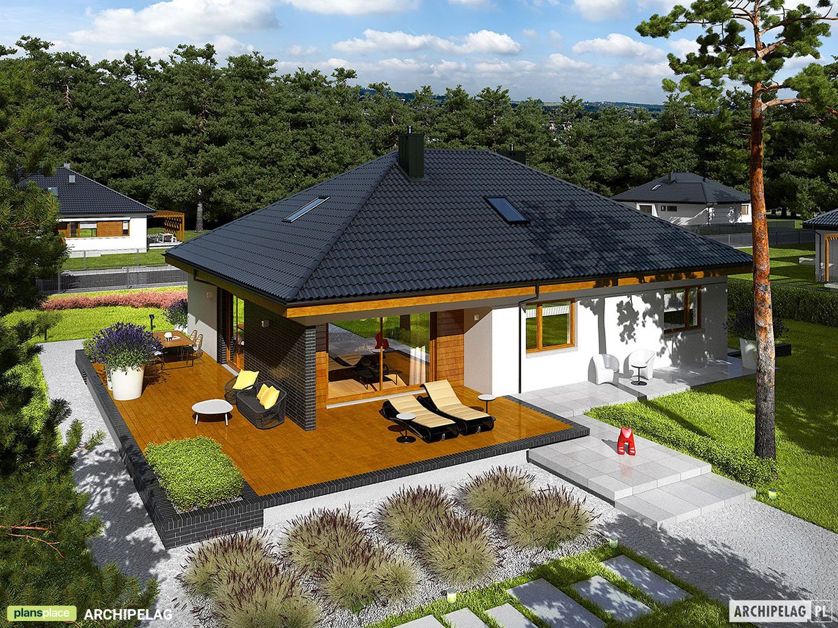Projekt domu z poddaszem do adaptacji i otwartą kuchnią