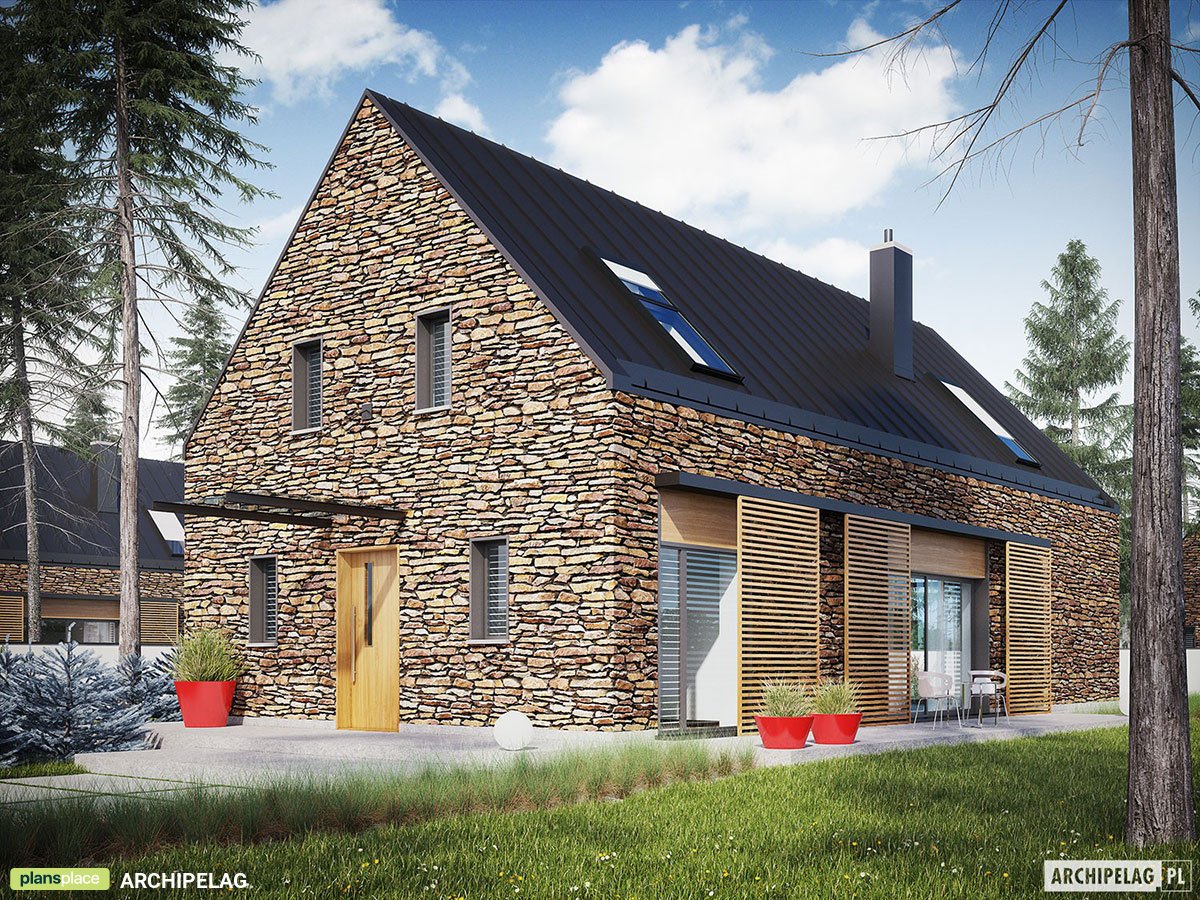 Projekt domu bez garażu w stylu nowoczesnej stodoły
