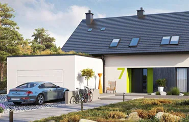 Projekty domów z tarasem nad garażem