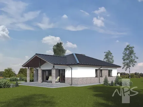 Główne obrazy 4 – Projekt domu parterowego o pow. 147 m², 3 Sypialnie — 75569R