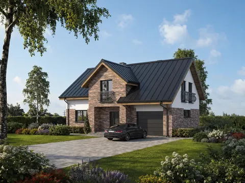 Główne obrazy 3 – Projekt domu z poddaszem użytkowym o pow. 180 m², 3 Sypialnie — 14411R
