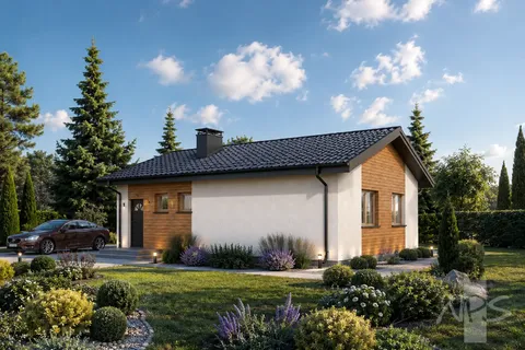 Główne obrazy 4 – Projekt domu parterowego o pow. 79 m², 2 Sypialnie — 22557R