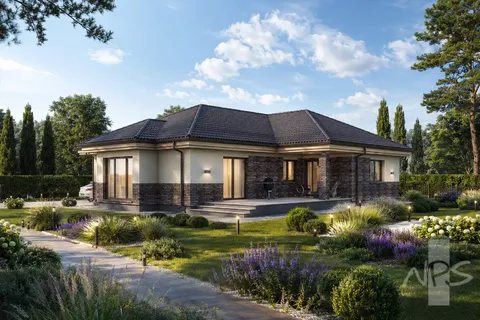 Główne obrazy 3 – Projekt domu parterowego o pow. 171 m², 3 Sypialnie — 73488R