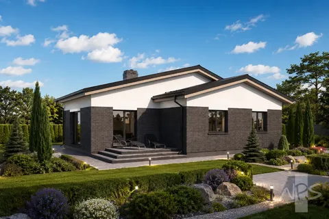 Główne obrazy 4 – Projekt domu parterowego o pow. 121 m², 2 Sypialnie — 43112R