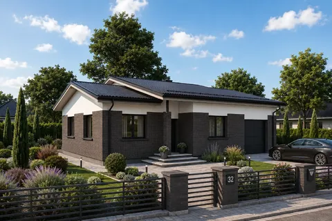 Główne obrazy 3 – Projekt domu parterowego o pow. 121 m², 2 Sypialnie — 43112R