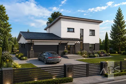 Główne obrazy 3 – Projekt domu piętrowego o pow. 180 m², 3 Sypialnie — 18859R