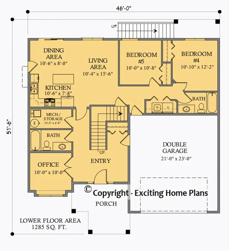 Parter 6 – Projekt domu piętrowego o pow. 292 m², 5 Sypialnie — 27635R