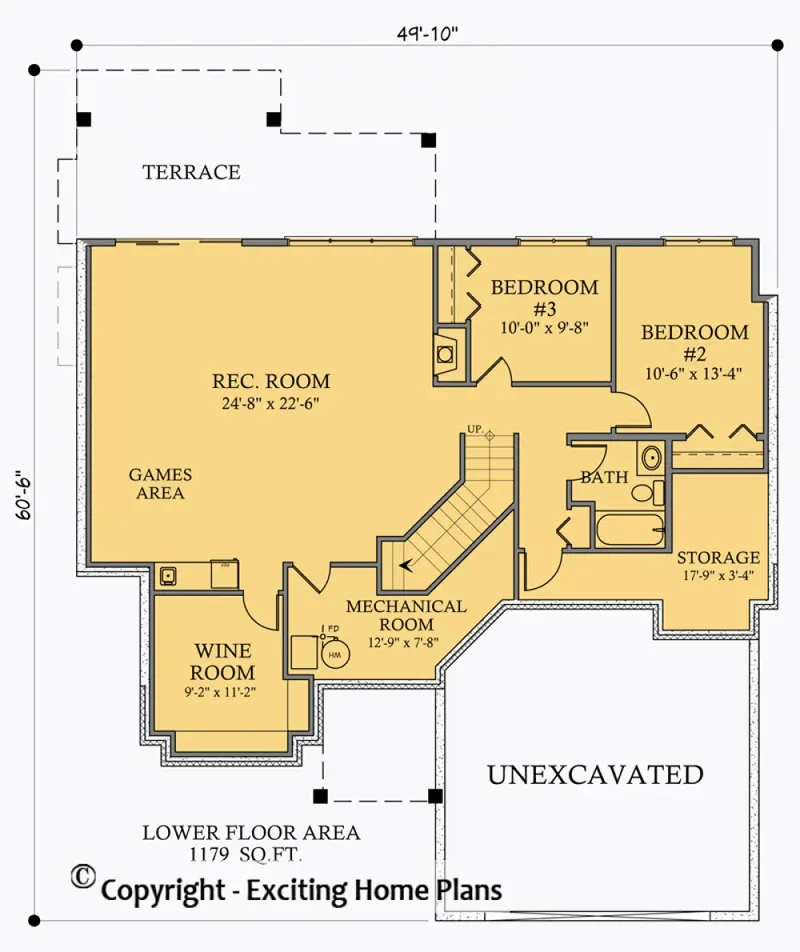 Piwnica 5 – Projekt domu parterowego o pow. 295 m², 3 Sypialnie — 34102R