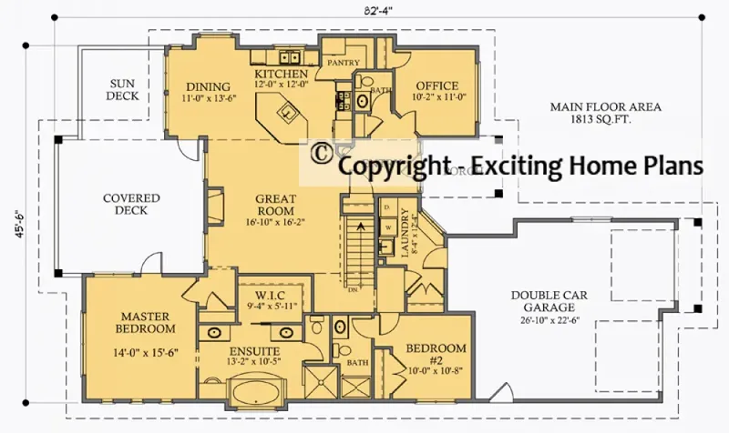 Parter 5 – Projekt domu parterowego o pow. 390 m², 4 Sypialnie — 32051R