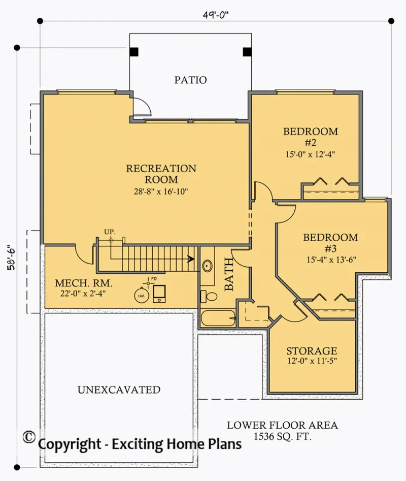 Piwnica 5 – Projekt domu parterowego o pow. 300 m², 3 Sypialnie — 71440R