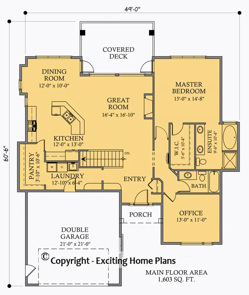 Parter 5 – Projekt domu parterowego o pow. 300 m², 3 Sypialnie — 16819R