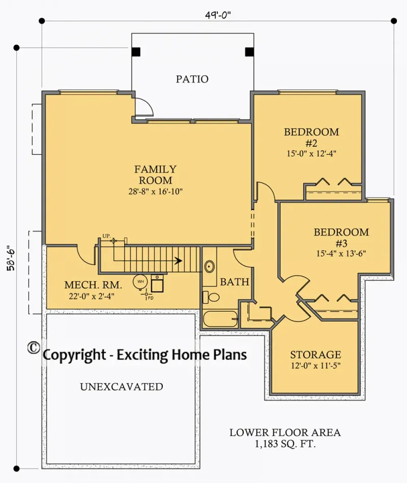Piwnica 6 – Projekt domu parterowego o pow. 300 m², 3 Sypialnie — 16819R
