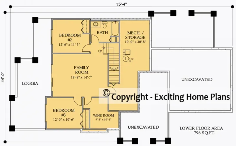 Piwnica 7 – Projekt domu parterowego o pow. 226 m², 3 Sypialnie — 70500R