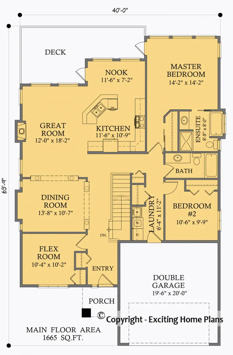 Parter 6 – Projekt domu parterowego o pow. 314 m², 4 Sypialnie — 15905R