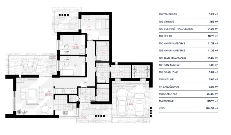 Parter 11 – Projekt domu z poddaszem użytkowym o pow. 146 m², 3 Sypialnie — 33195R