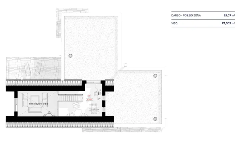 1. piętro 12 – Projekt domu z poddaszem użytkowym o pow. 146 m², 3 Sypialnie — 33195R