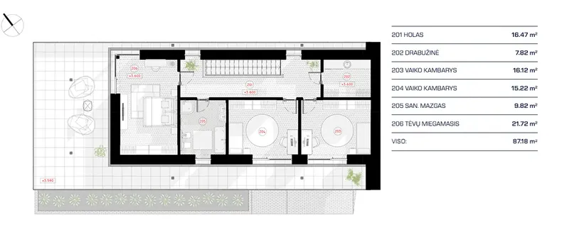 1. piętro 13 – Projekt domu piętrowego o pow. 177 m², 3 Sypialnie — 37659R