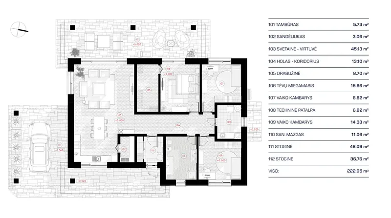 Parter 10 – Projekt domu parterowego o pow. 137 m², 3 Sypialnie — 51426R