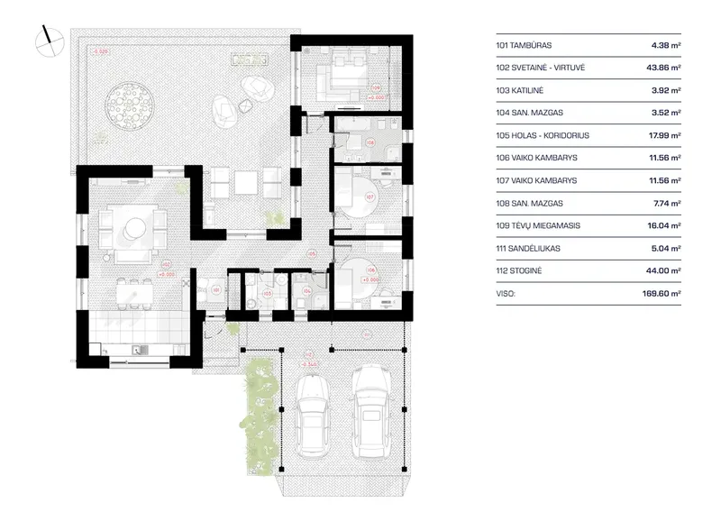 Parter 11 – Projekt domu parterowego o pow. 121 m², 3 Sypialnie — 52235R