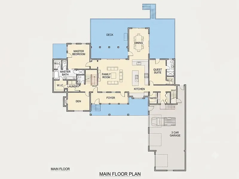 Parter 10 – Projekt domu piętrowego o pow. 466 m², 5 Sypialnie — 47001R