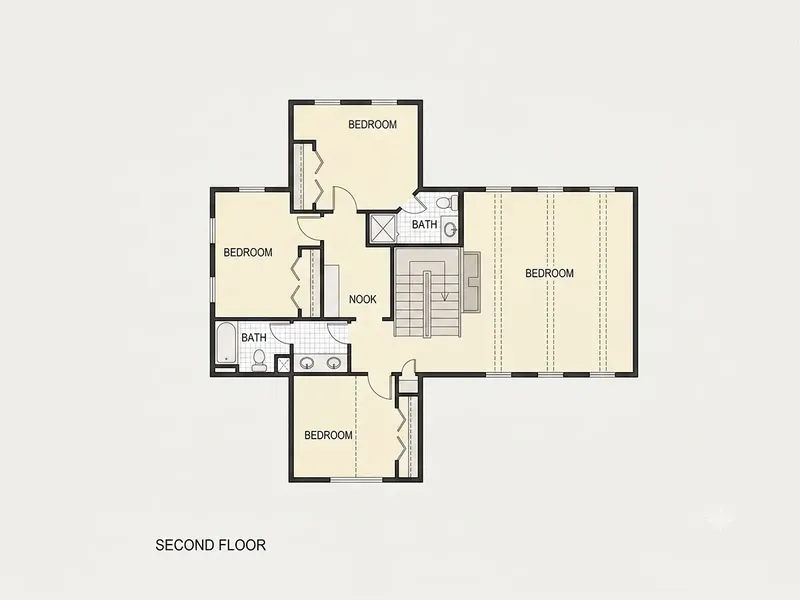 1. piętro 11 – Projekt domu piętrowego o pow. 466 m², 5 Sypialnie — 47001R