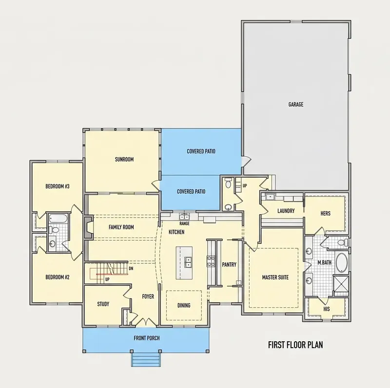 Parter 8 – Projekt domu parterowego o pow. 274 m², 3 Sypialnie — 14626R