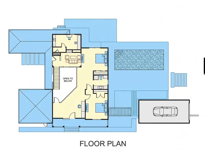 1. piętro 9 – Projekt domu parterowego o pow. 347 m², 4 Sypialnie — 13794R