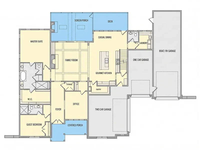Parter 11 – Projekt domu z poddaszem użytkowym o pow. 440 m², 4 Sypialnie — 47532R
