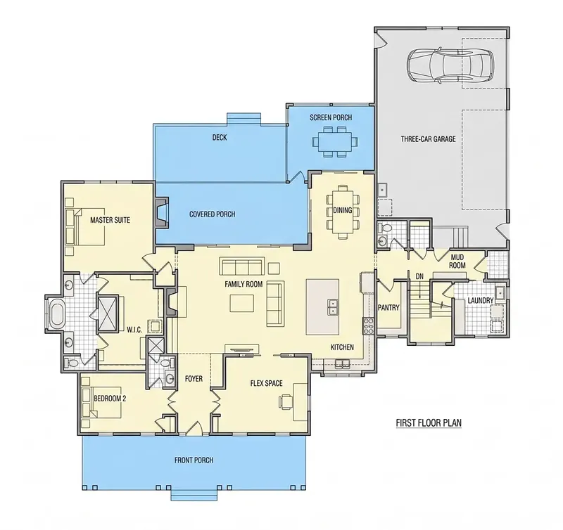 Parter 9 – Projekt domu z poddaszem użytkowym o pow. 436 m², 4 Sypialnie — 62850R