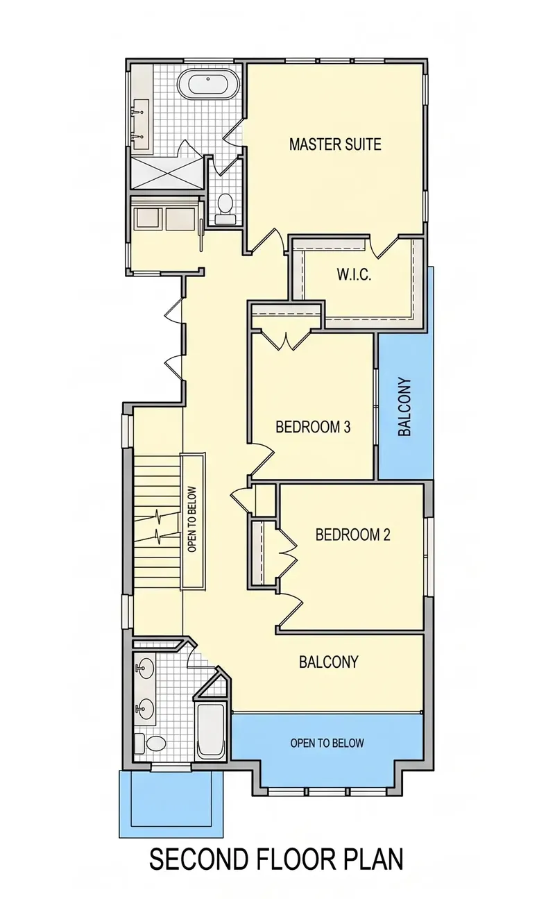 1. piętro 7 – Projekt domu dwupiętrowego o pow. 238 m², 4 Sypialnie — 57019R