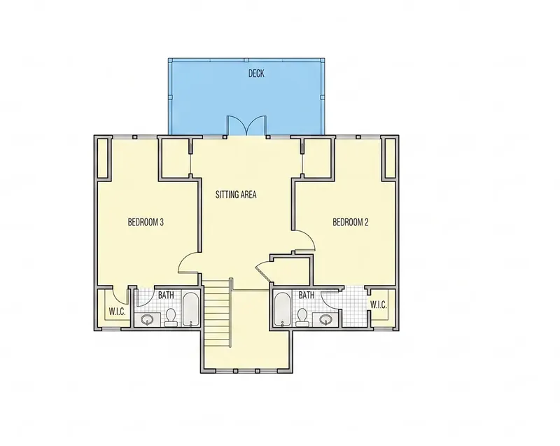 1. piętro 11 – Projekt domu z poddaszem użytkowym o pow. 221 m², 3 Sypialnie — 95791R