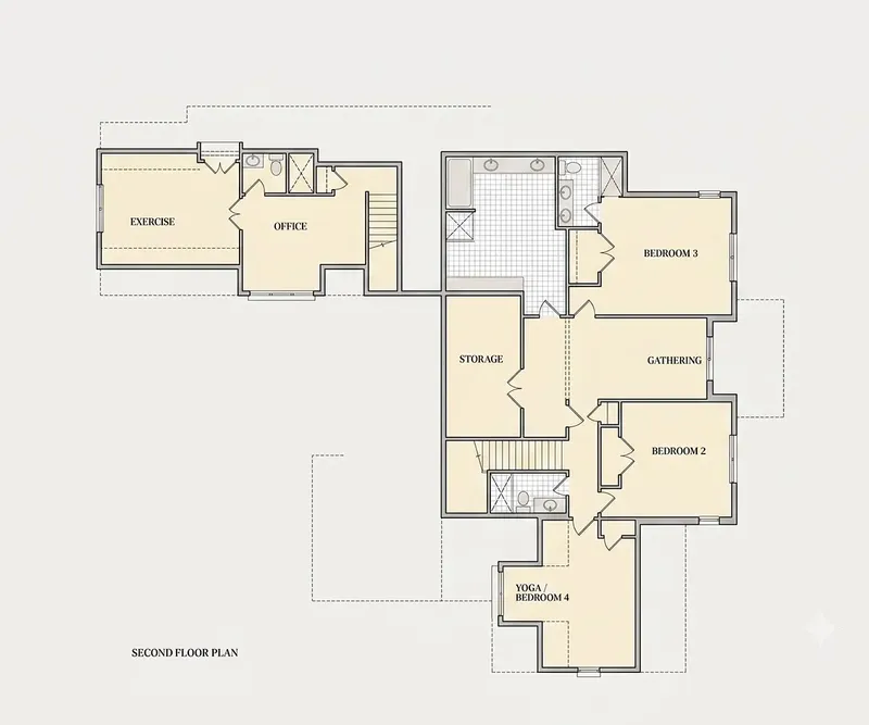 1. piętro 9 – Projekt domu piętrowego o pow. 418 m², 4 Sypialnie — 12065R